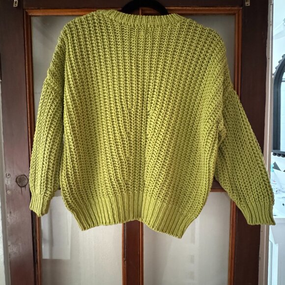 Babaa Lime Green Crew Neck Sweater - Picture 2 of 4